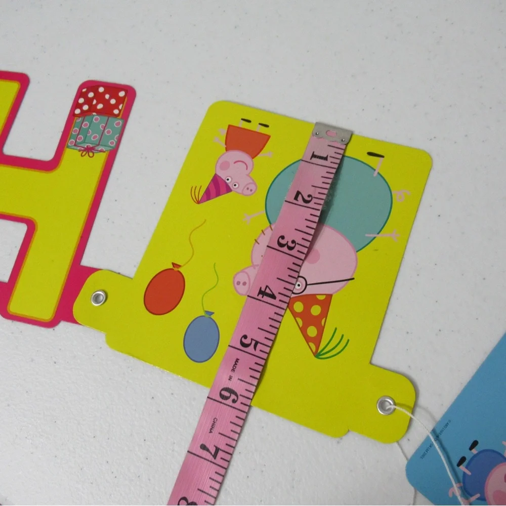 Peppa Pig Happy Birthday Banner and Backdrop Birthday Party Decorations